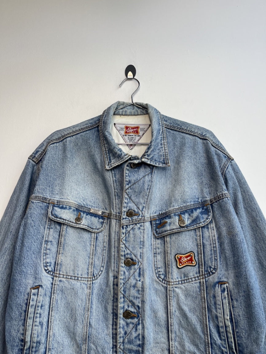 Silver Plate Denim Trucker
