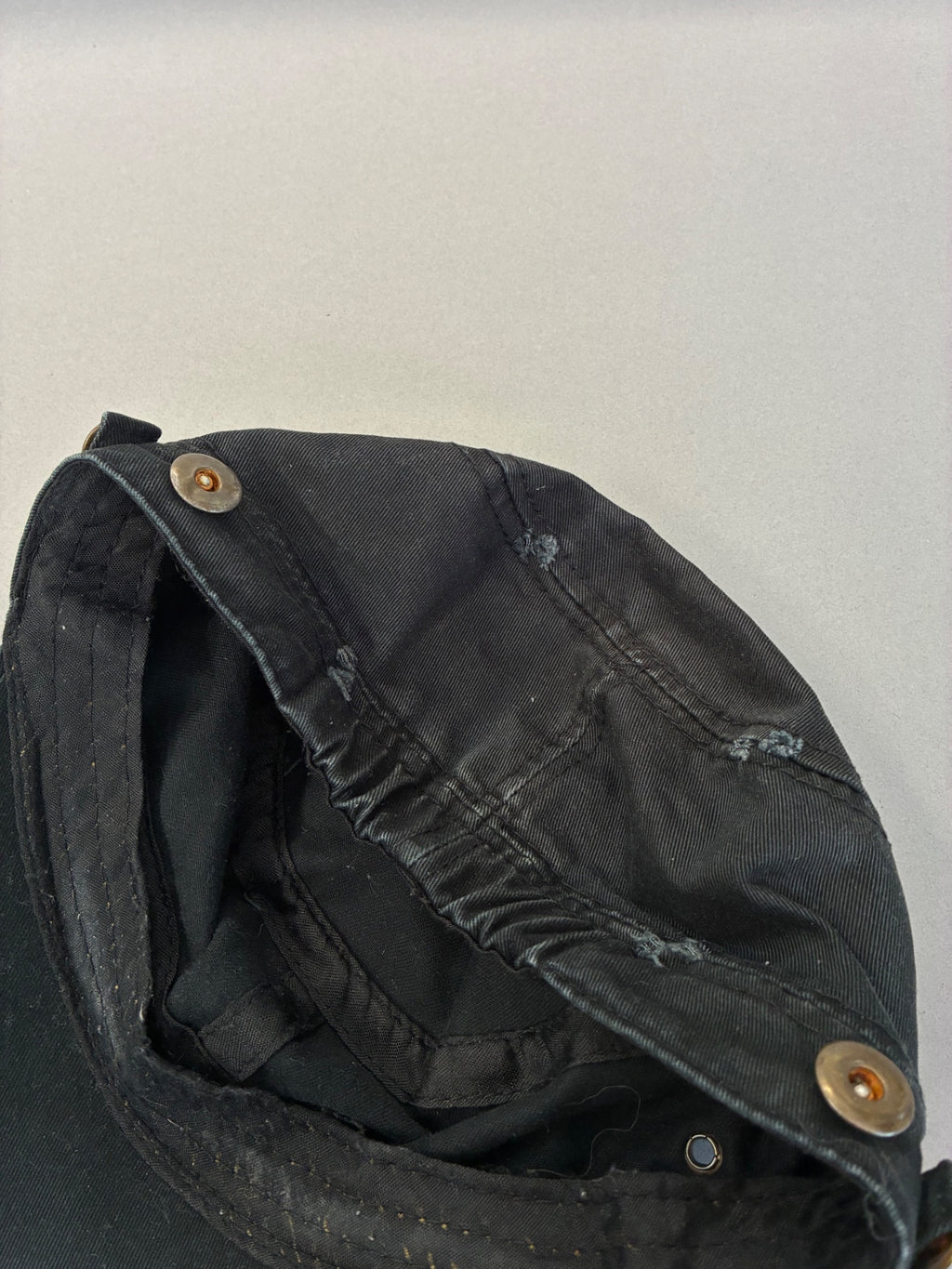 Black Distressed Cadet Cap