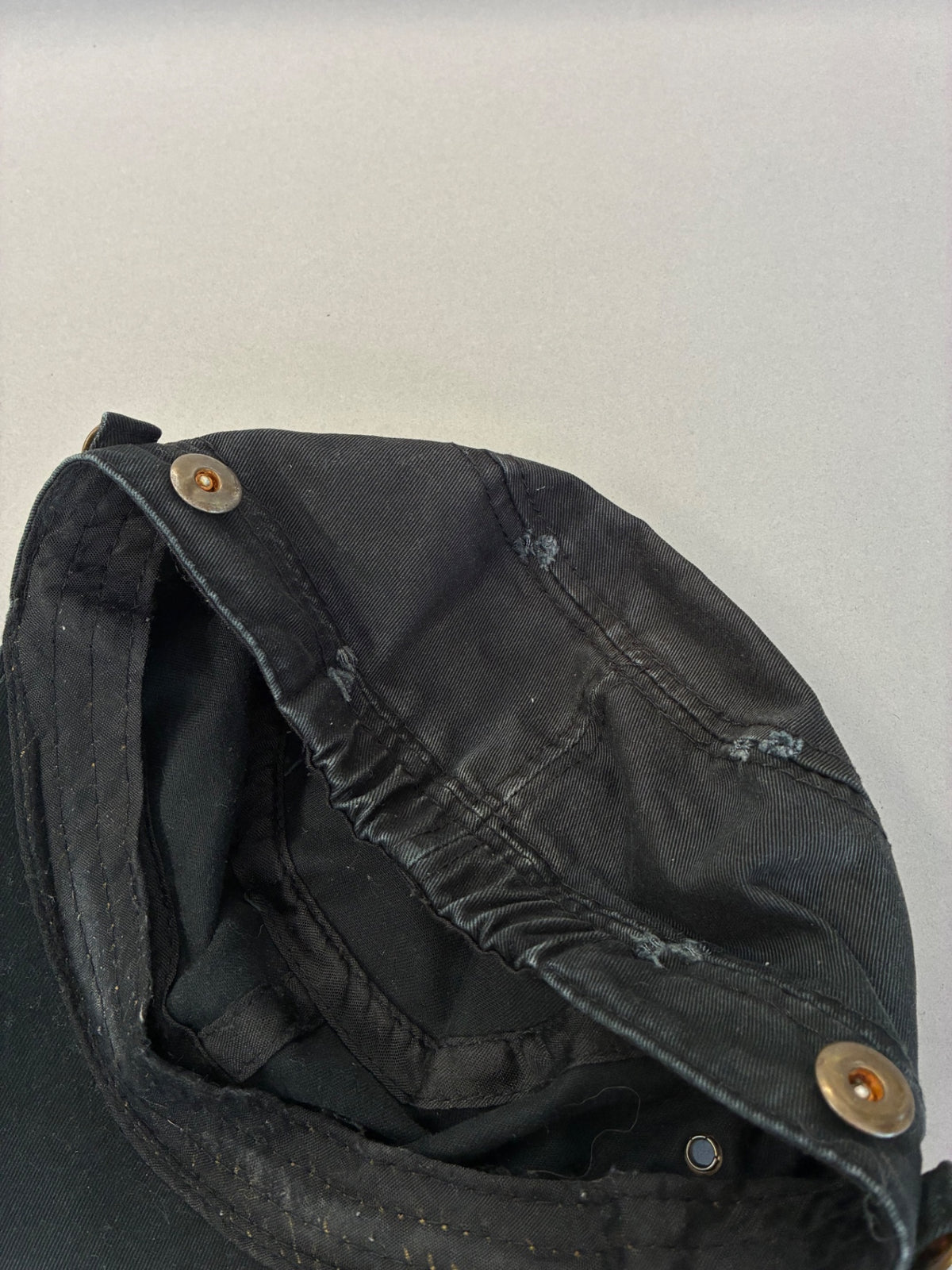 Black Distressed Cadet Cap
