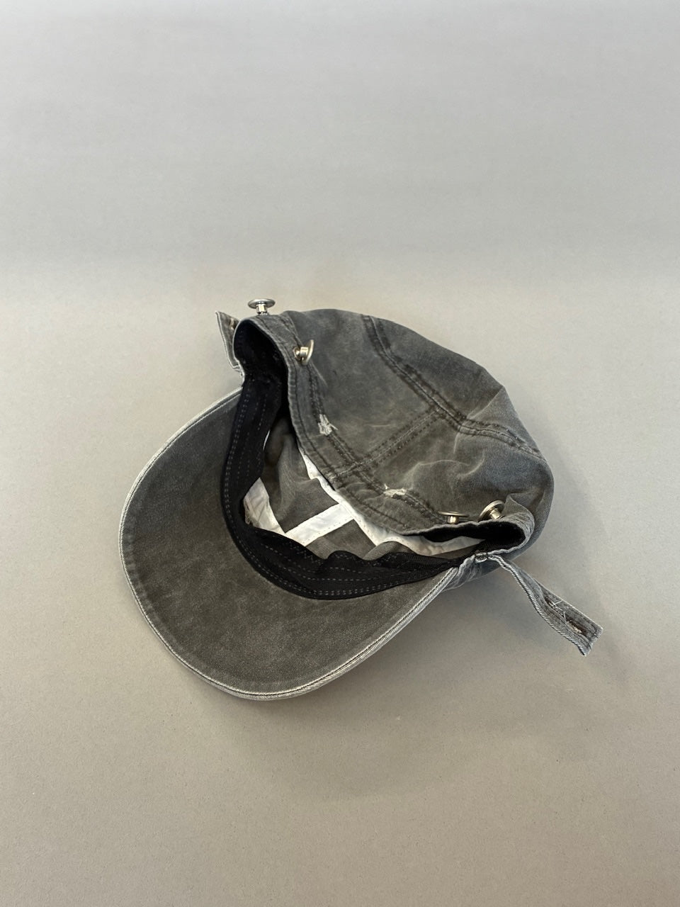 Grey Distressed Cadet Cap
