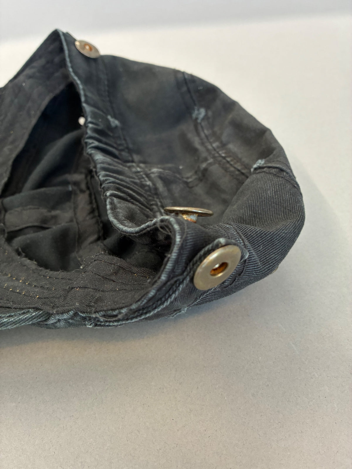 Black Distressed Cadet Cap