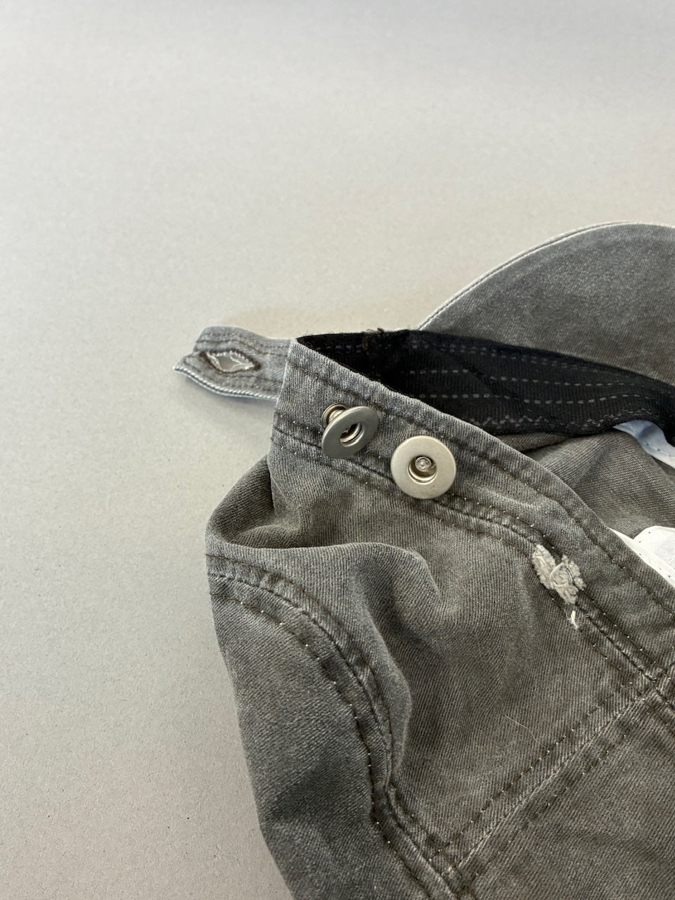 Grey Distressed Cadet Cap