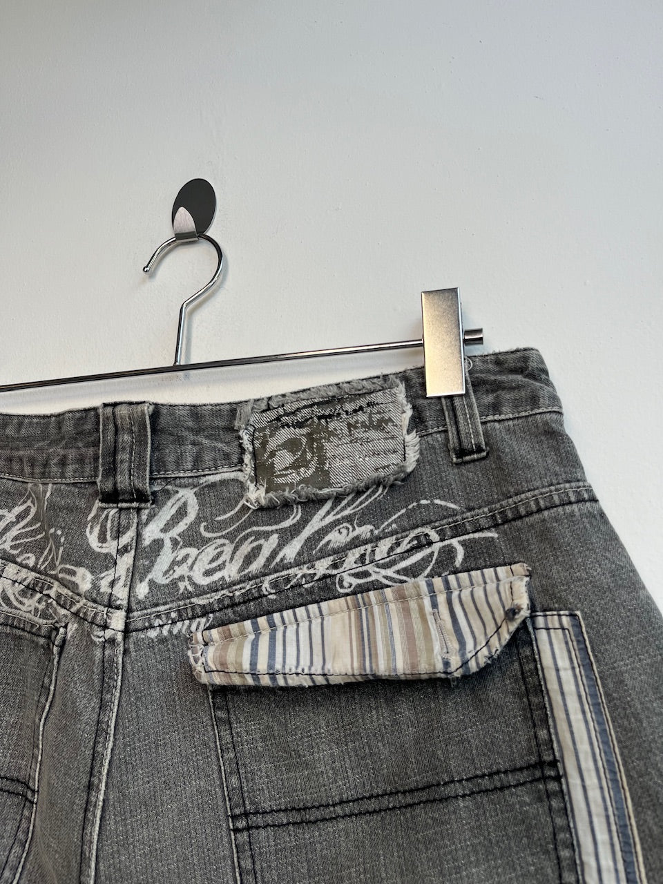 The Realm Grey Denim Shorts