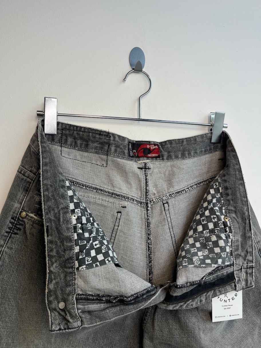 The Realm Grey Denim Shorts