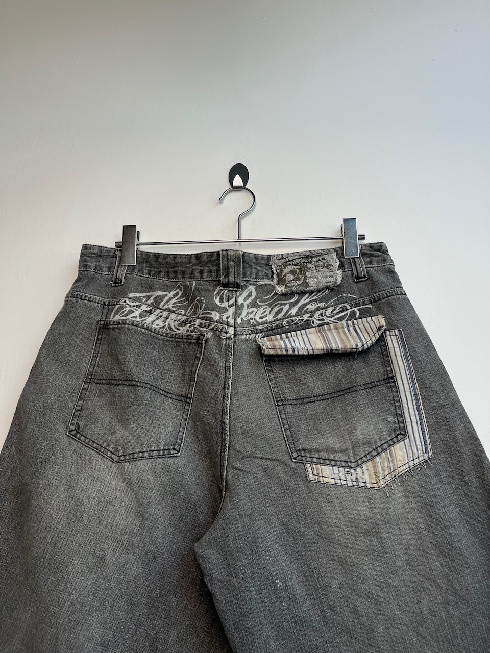 The Realm Grey Denim Shorts