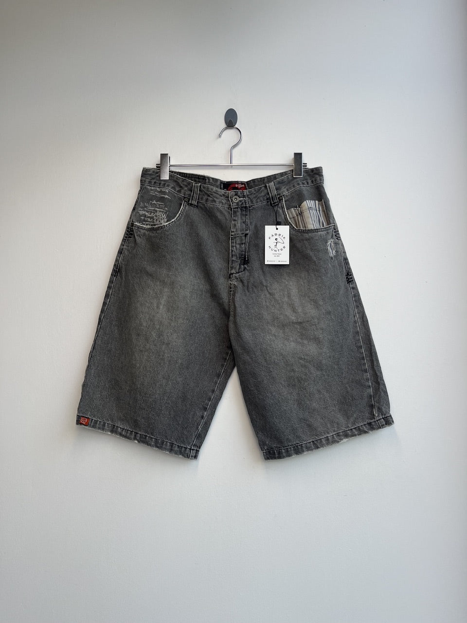 The Realm Grey Denim Shorts