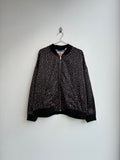 Levi Strauss Black Floral Bomber Jacket