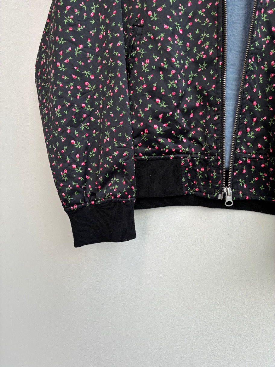 Levi Strauss Black Floral Bomber Jacket