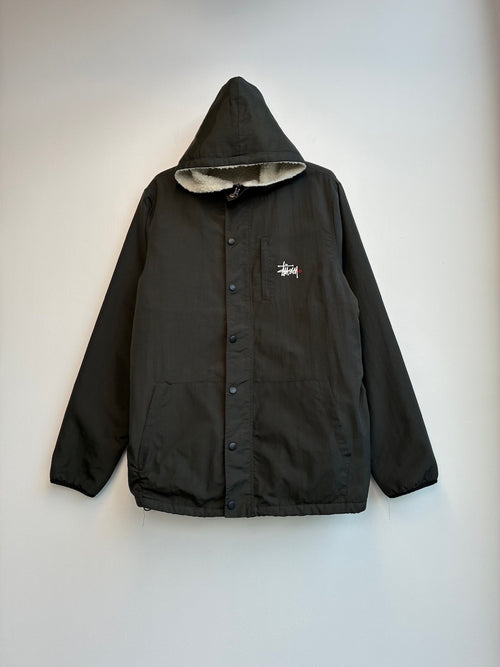 Stussy Black Sherpa Reversible Jacket