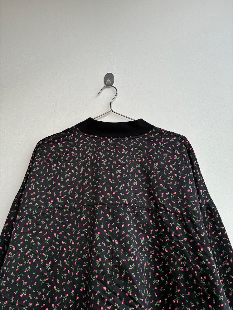 Levi Strauss Black Floral Bomber Jacket