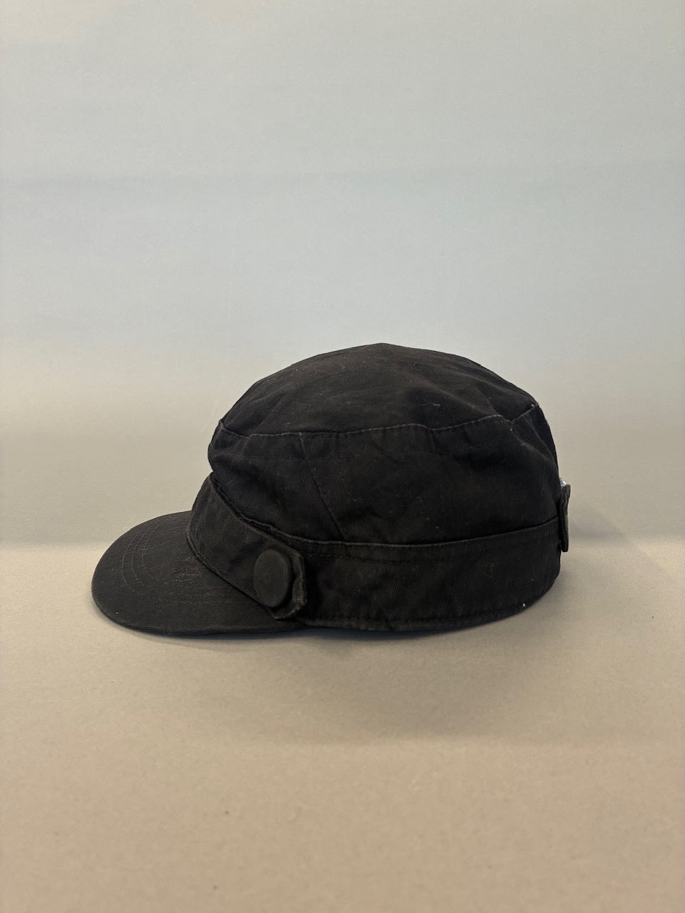 Black Side Strap Cadet Cap