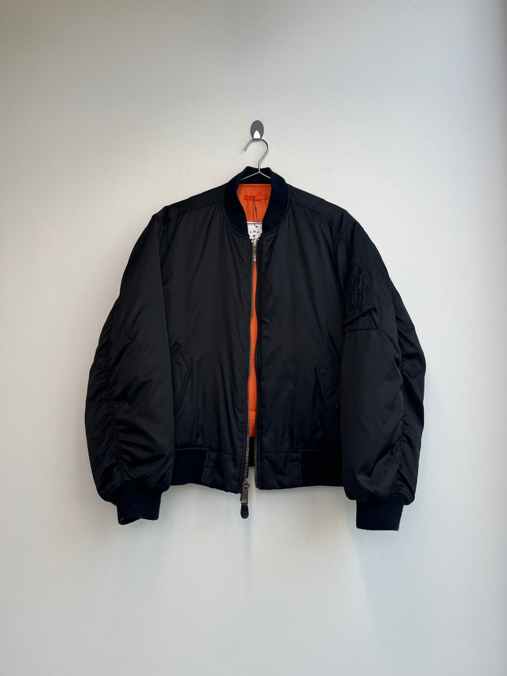 Black Reversible Bomber Jacket