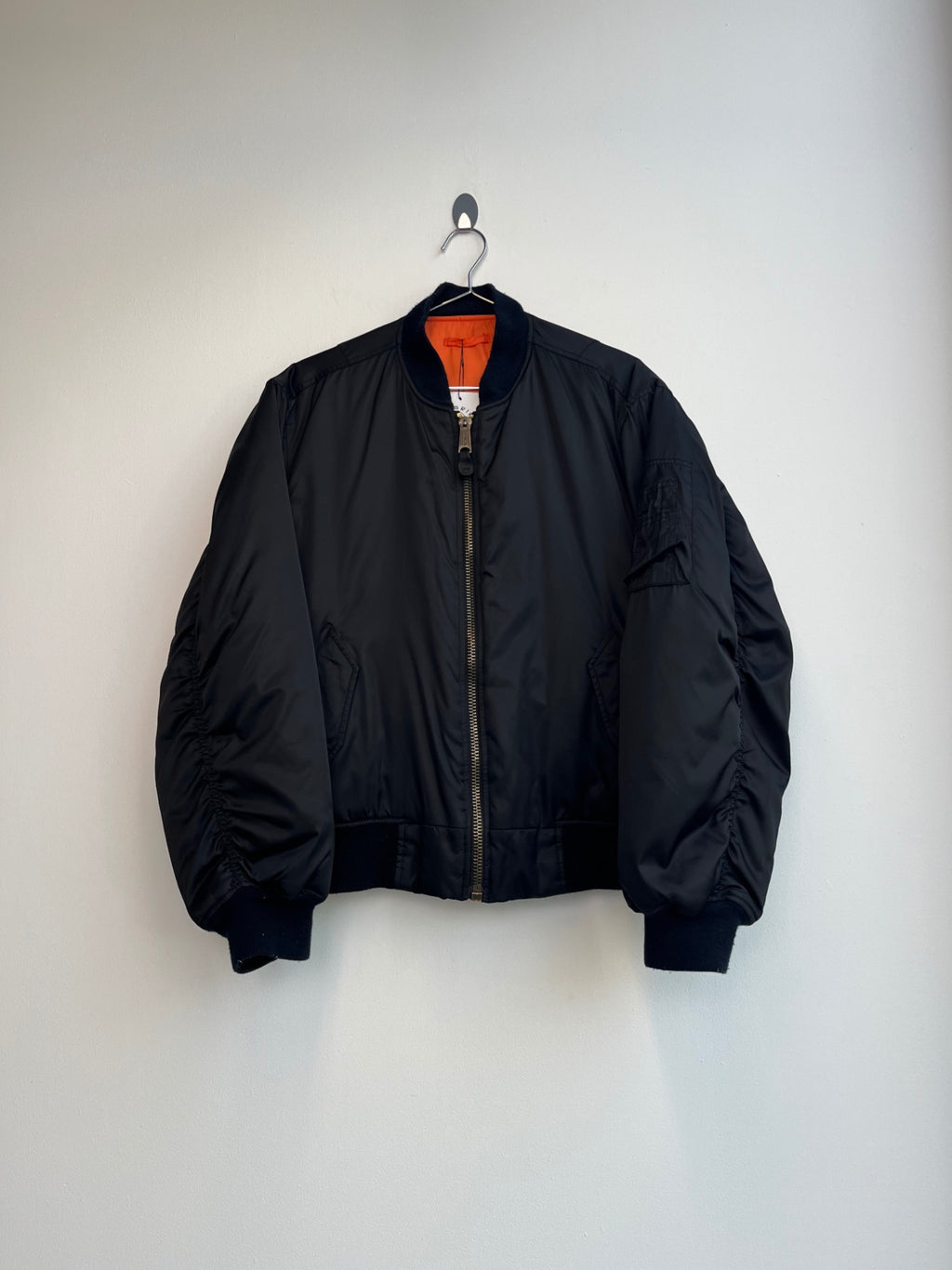 Black Reversible Bomber Jacket
