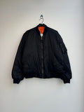 Black Reversible Bomber Jacket