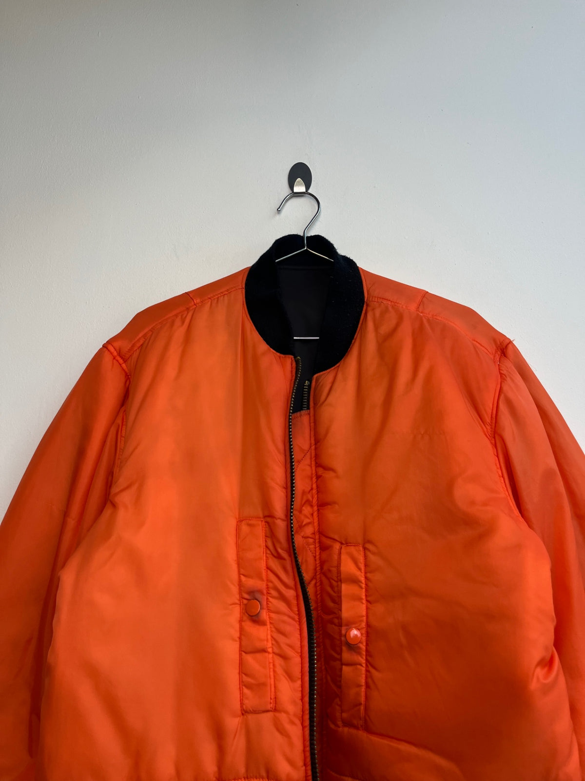 Black Reversible Bomber Jacket