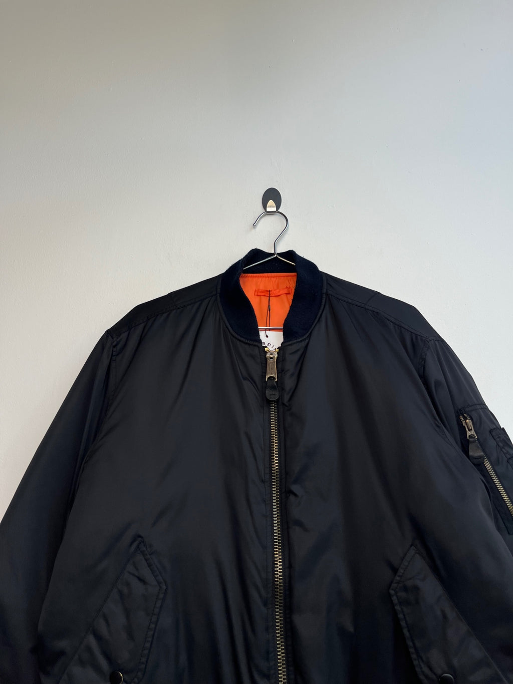 Black Reversible Bomber Jacket