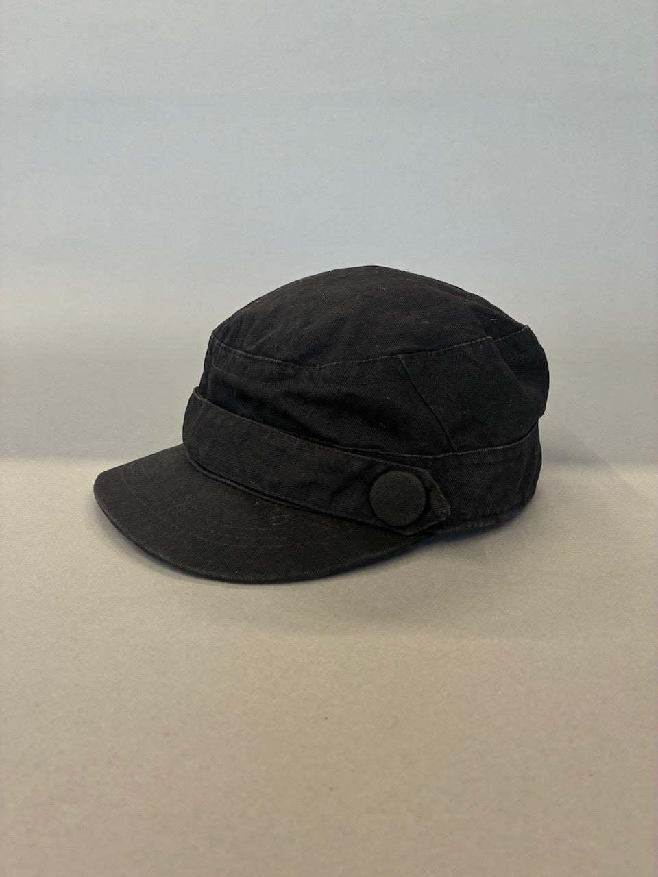 Black Side Strap Cadet Cap