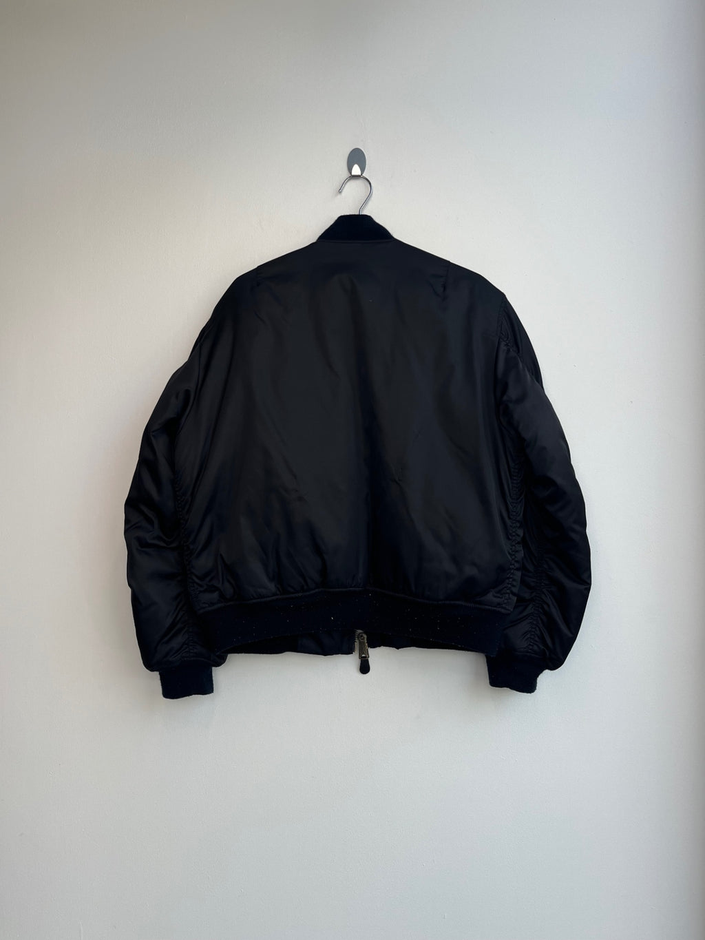 Black Reversible Bomber Jacket