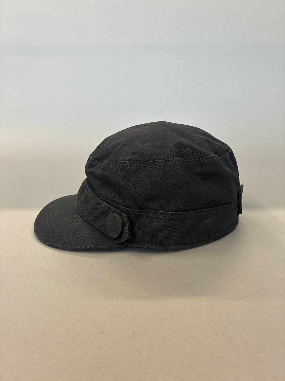 Black Side Strap Cadet Cap