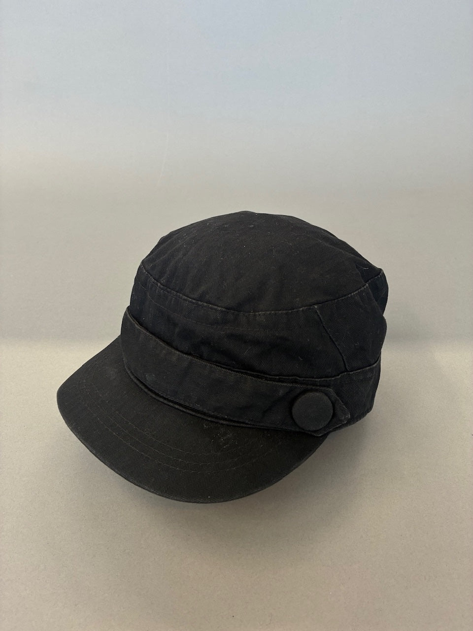 Black Side Strap Cadet Cap