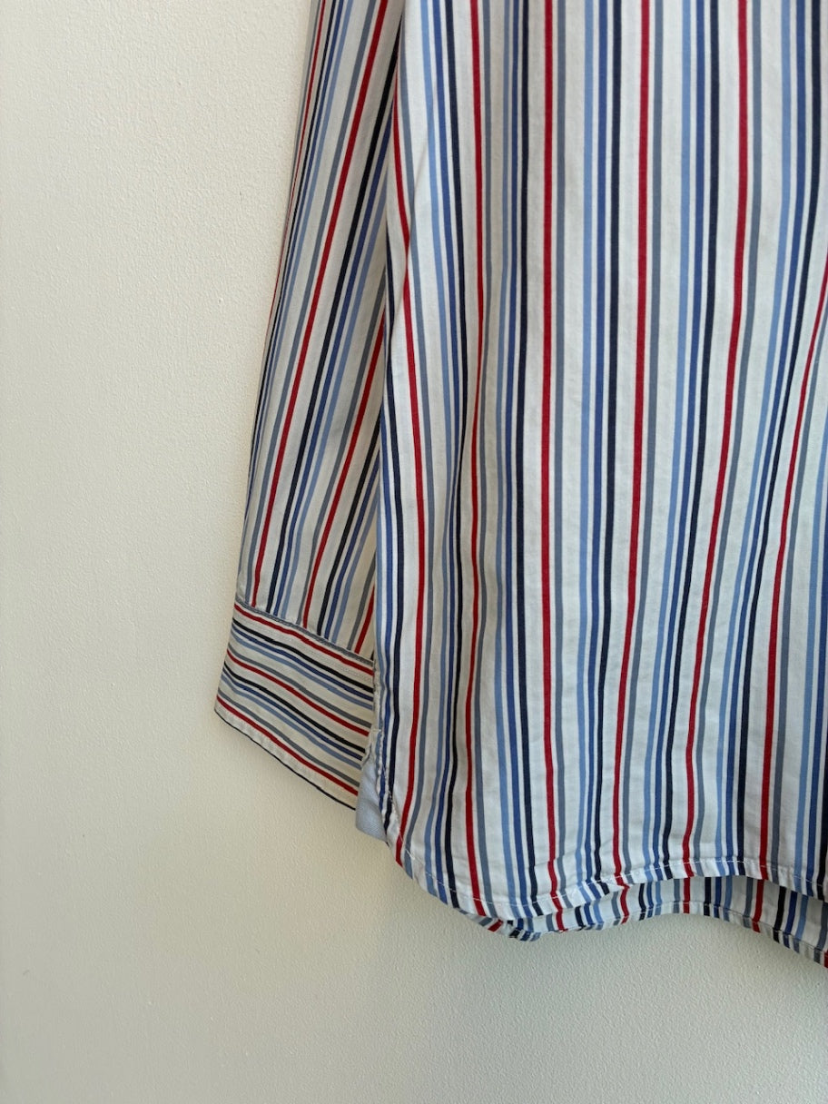 Tommy Hilfiger Red and Blue Striped Shirt
