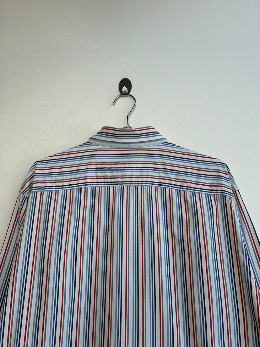 Tommy Hilfiger Red and Blue Striped Shirt