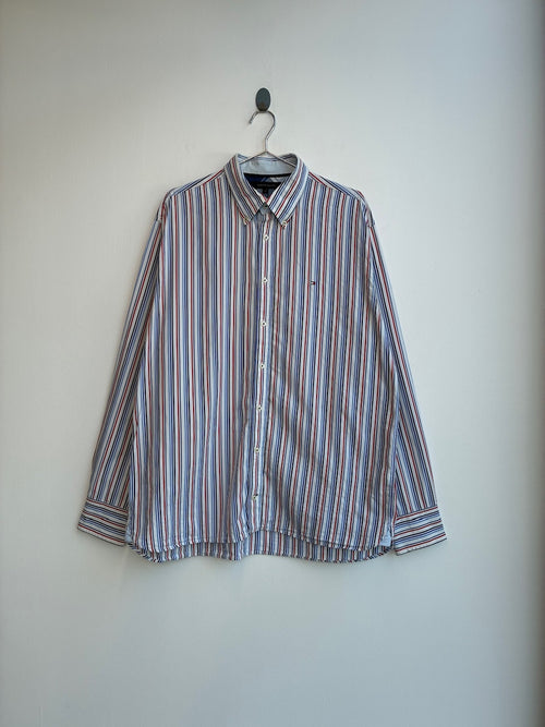 Tommy Hilfiger Red and Blue Striped Shirt