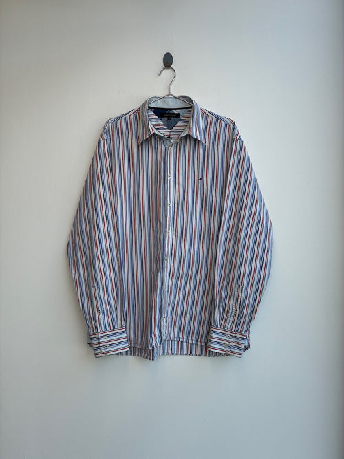 Tommy Hilfiger Red and Blue Striped Shirt