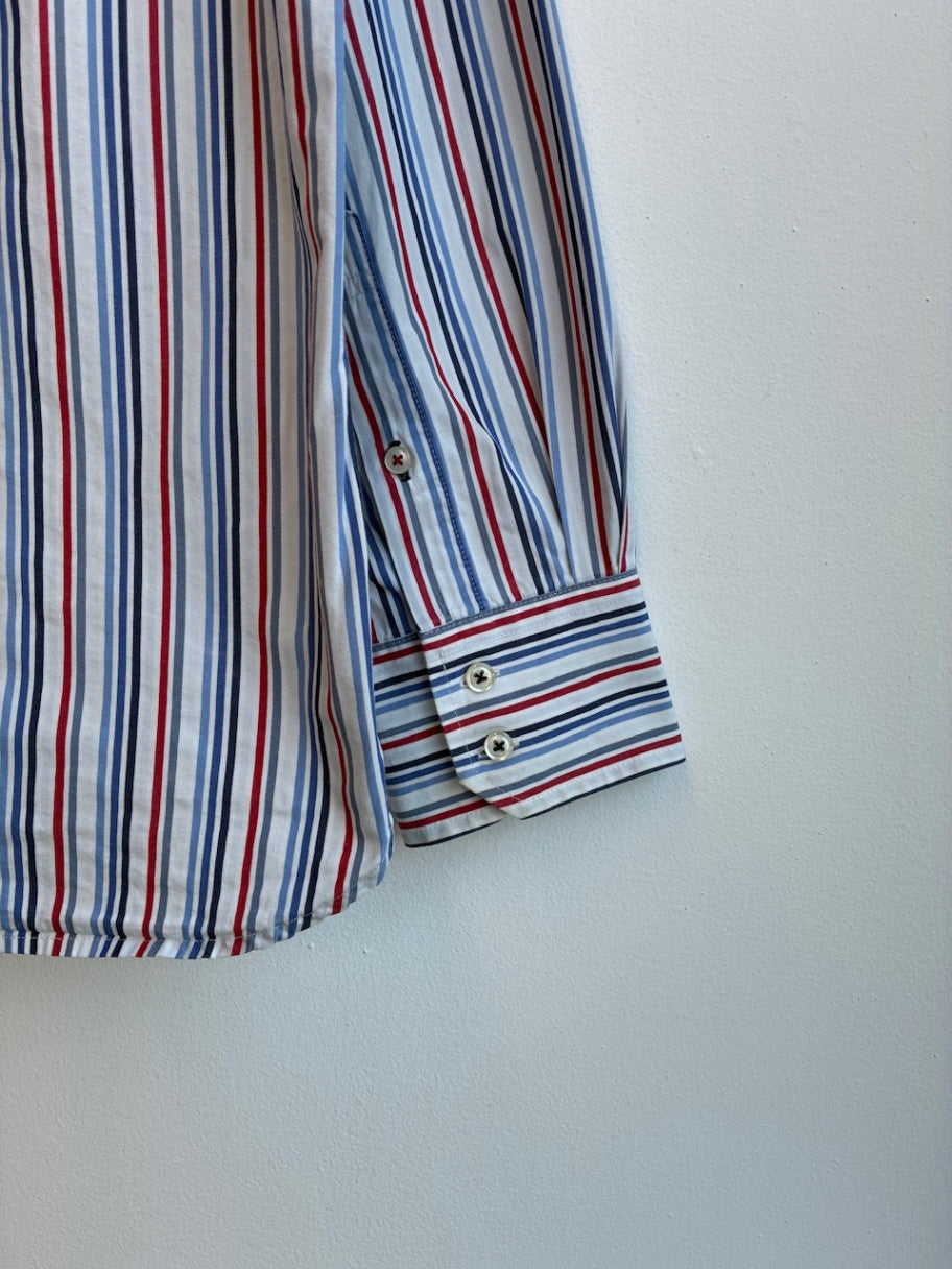 Tommy Hilfiger Red and Blue Striped Shirt