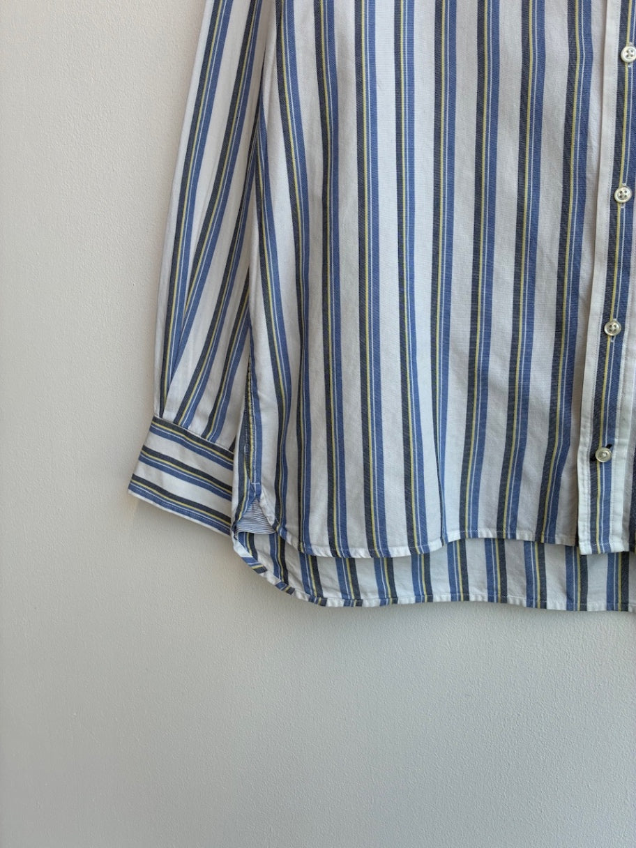 Tommy Hilfiger Blue and Yellow Striped Shirt