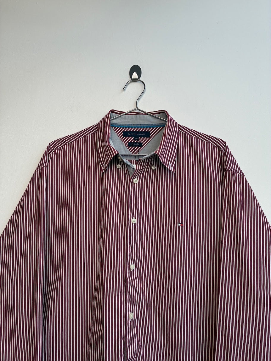 Tommy Hilfiger Deep Red Striped Shirt