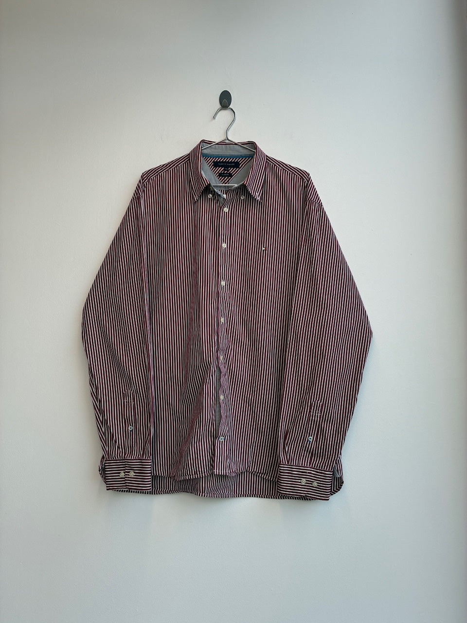 Tommy Hilfiger Deep Red Striped Shirt