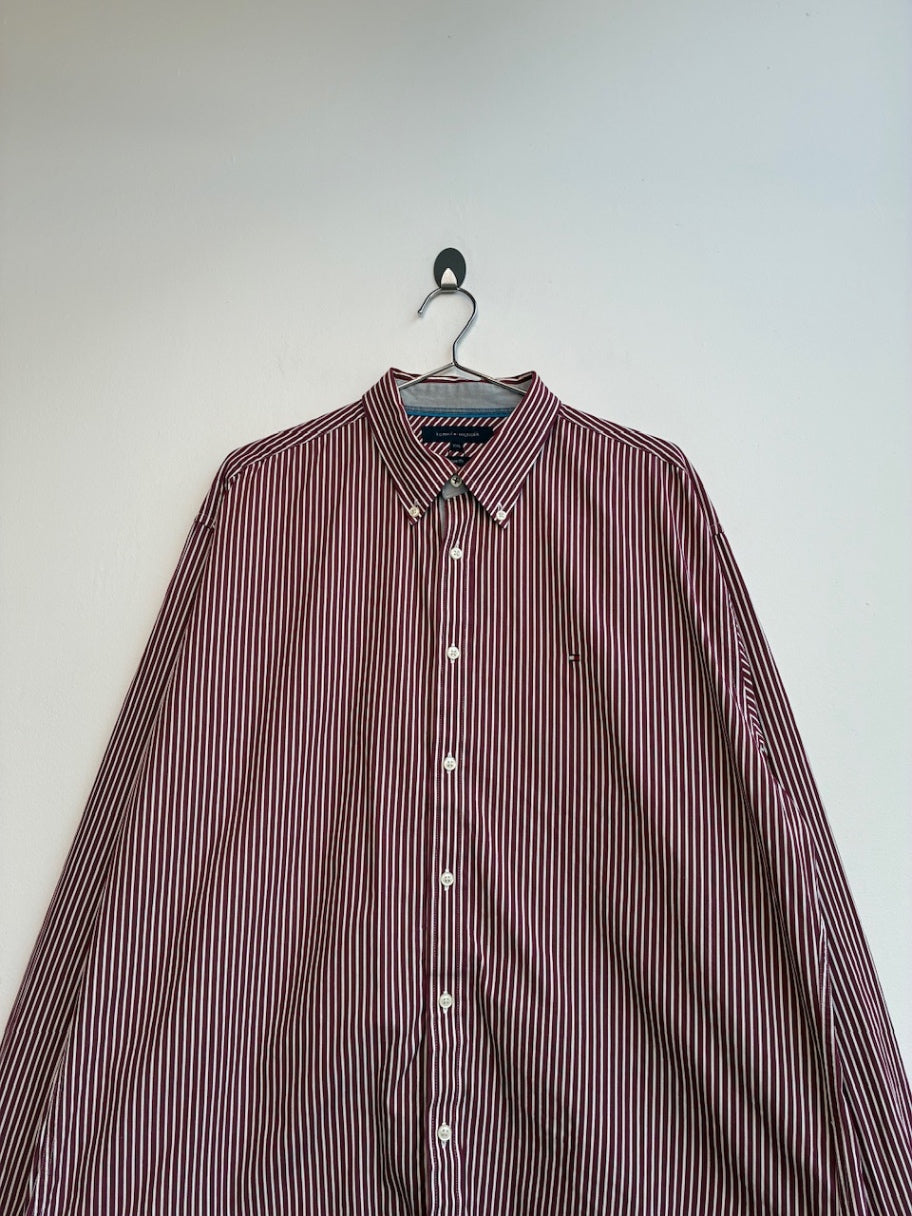 Tommy Hilfiger Deep Red Striped Shirt